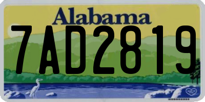 AL license plate 7AD2819
