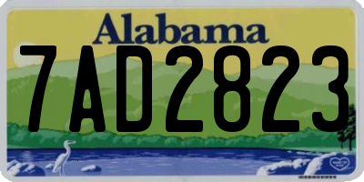 AL license plate 7AD2823
