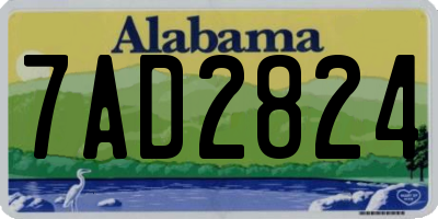 AL license plate 7AD2824
