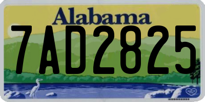 AL license plate 7AD2825