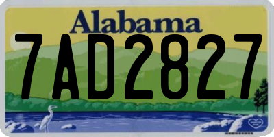 AL license plate 7AD2827
