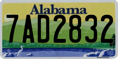 AL license plate 7AD2832