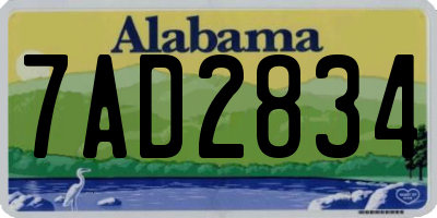 AL license plate 7AD2834