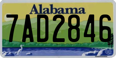 AL license plate 7AD2846