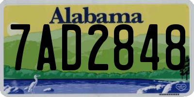 AL license plate 7AD2848