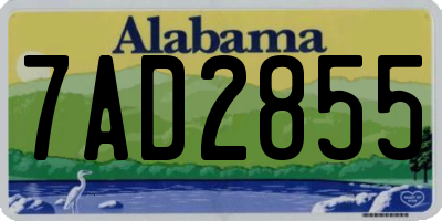 AL license plate 7AD2855