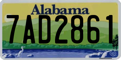AL license plate 7AD2861
