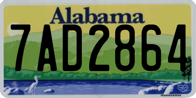 AL license plate 7AD2864