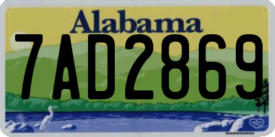 AL license plate 7AD2869