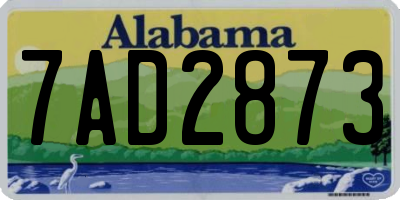 AL license plate 7AD2873