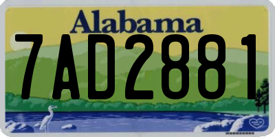 AL license plate 7AD2881