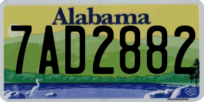 AL license plate 7AD2882