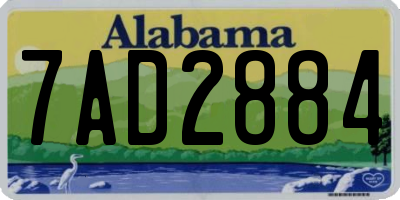 AL license plate 7AD2884