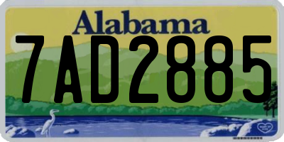 AL license plate 7AD2885
