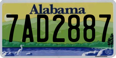 AL license plate 7AD2887