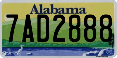 AL license plate 7AD2888