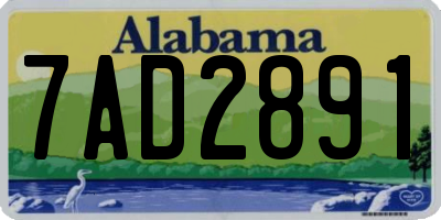 AL license plate 7AD2891