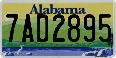 AL license plate 7AD2895