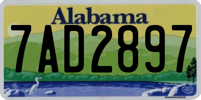 AL license plate 7AD2897