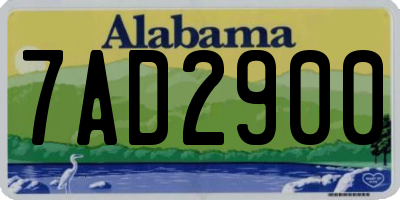 AL license plate 7AD2900
