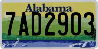 AL license plate 7AD2903