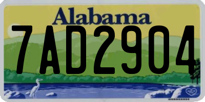 AL license plate 7AD2904