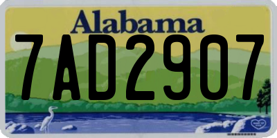 AL license plate 7AD2907