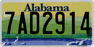 AL license plate 7AD2914