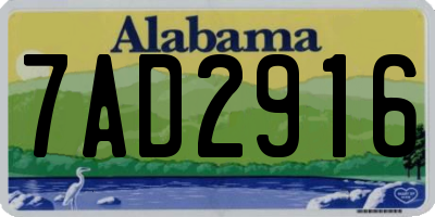 AL license plate 7AD2916