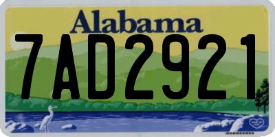 AL license plate 7AD2921