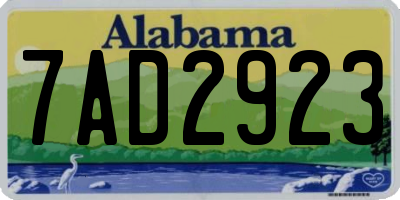 AL license plate 7AD2923