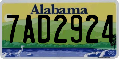 AL license plate 7AD2924