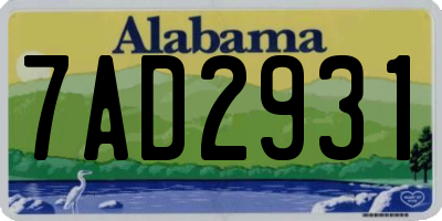 AL license plate 7AD2931