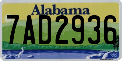 AL license plate 7AD2936