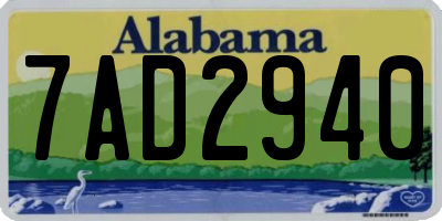 AL license plate 7AD2940