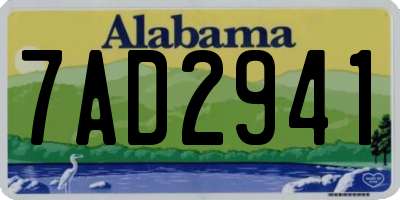 AL license plate 7AD2941