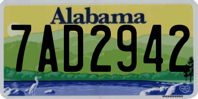 AL license plate 7AD2942