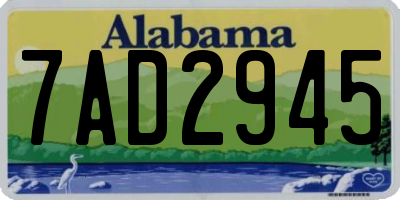 AL license plate 7AD2945