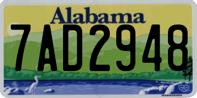 AL license plate 7AD2948