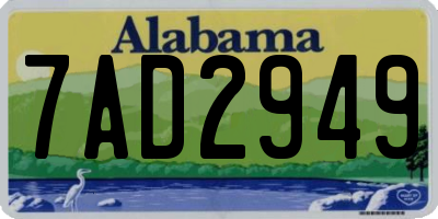 AL license plate 7AD2949