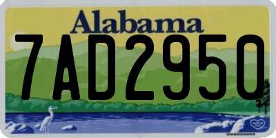 AL license plate 7AD2950