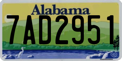 AL license plate 7AD2951