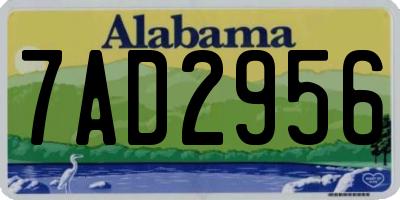 AL license plate 7AD2956