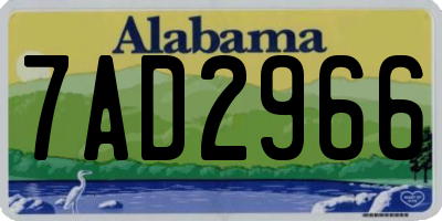 AL license plate 7AD2966