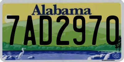 AL license plate 7AD2970
