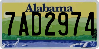 AL license plate 7AD2974