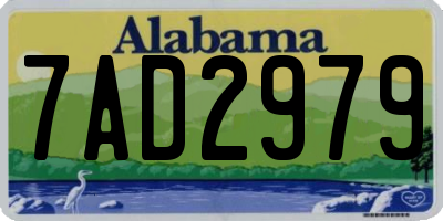 AL license plate 7AD2979