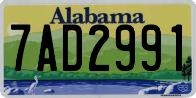 AL license plate 7AD2991