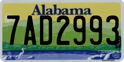 AL license plate 7AD2993