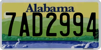 AL license plate 7AD2994